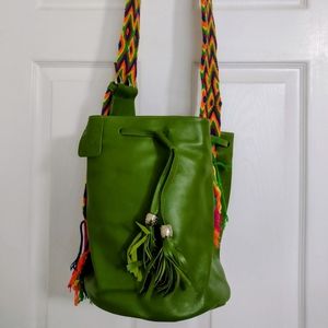 Hobo Bag - Large Green Leather